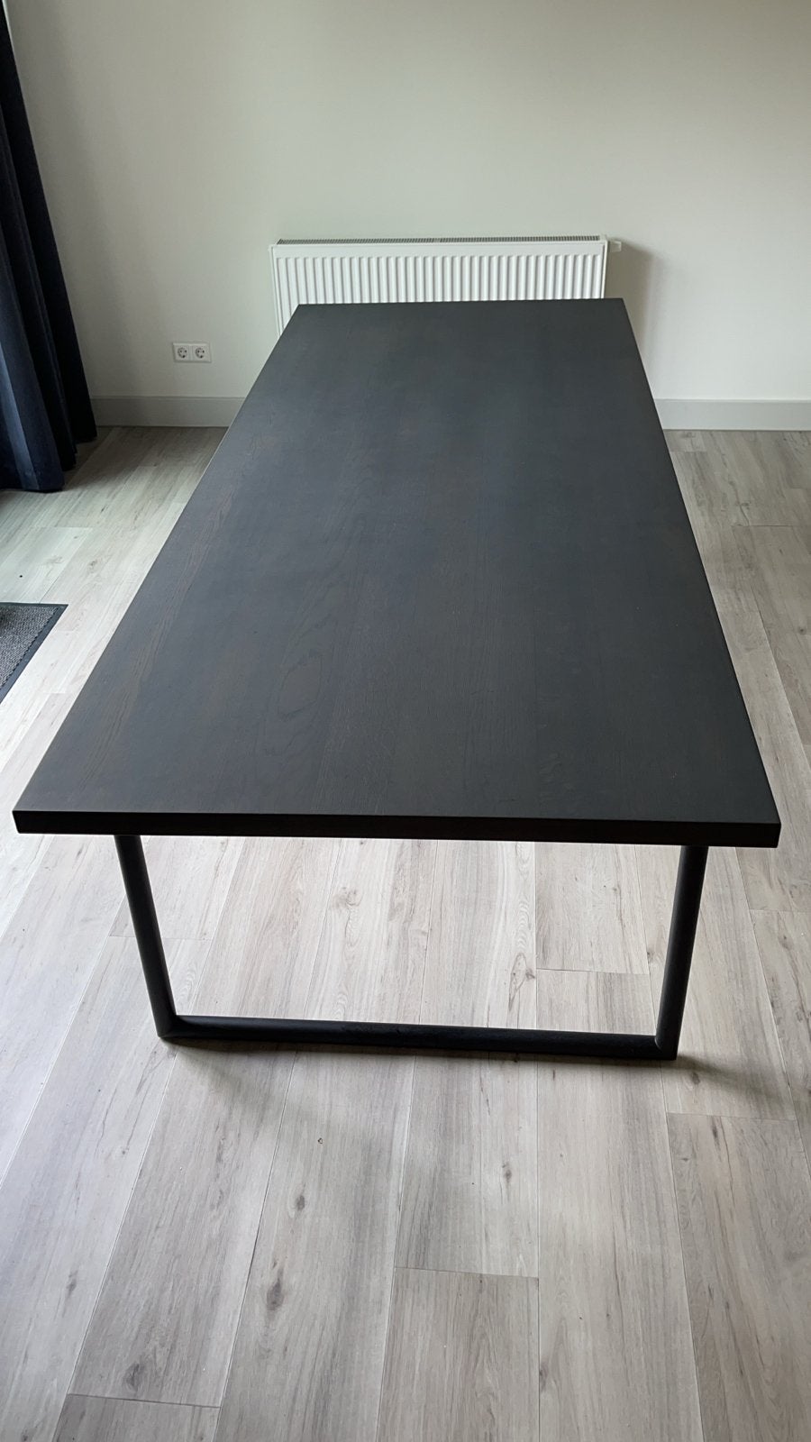 De Gelderland 7851 eikenhout eettafel 240x95, Ophalen, Eikenhout, 200 cm of meer, 50 tot 100 cm