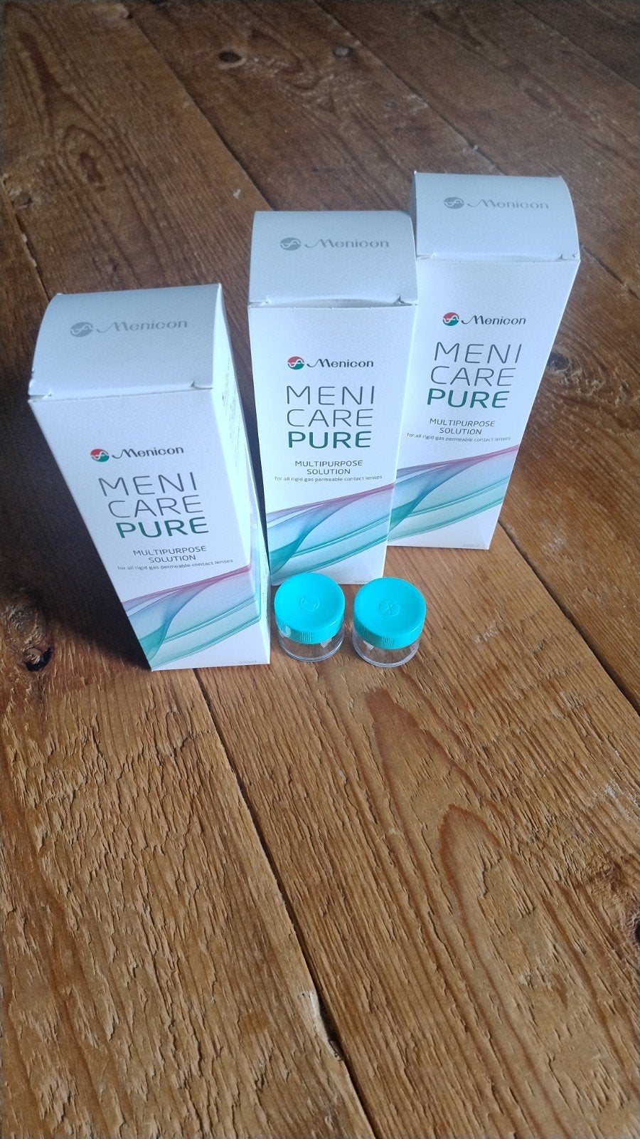 Menicon Meni care pure lenzen vloeistof 3st. nieuw in doos, Ophalen of Verzenden, Nieuw