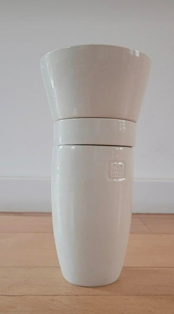 Fair Trade Keramische coffee dripper - off white nieuw!, Afneembaar waterreservoir, Gemalen koffie, Ophalen of Verzenden, 2 tot 4 kopjes