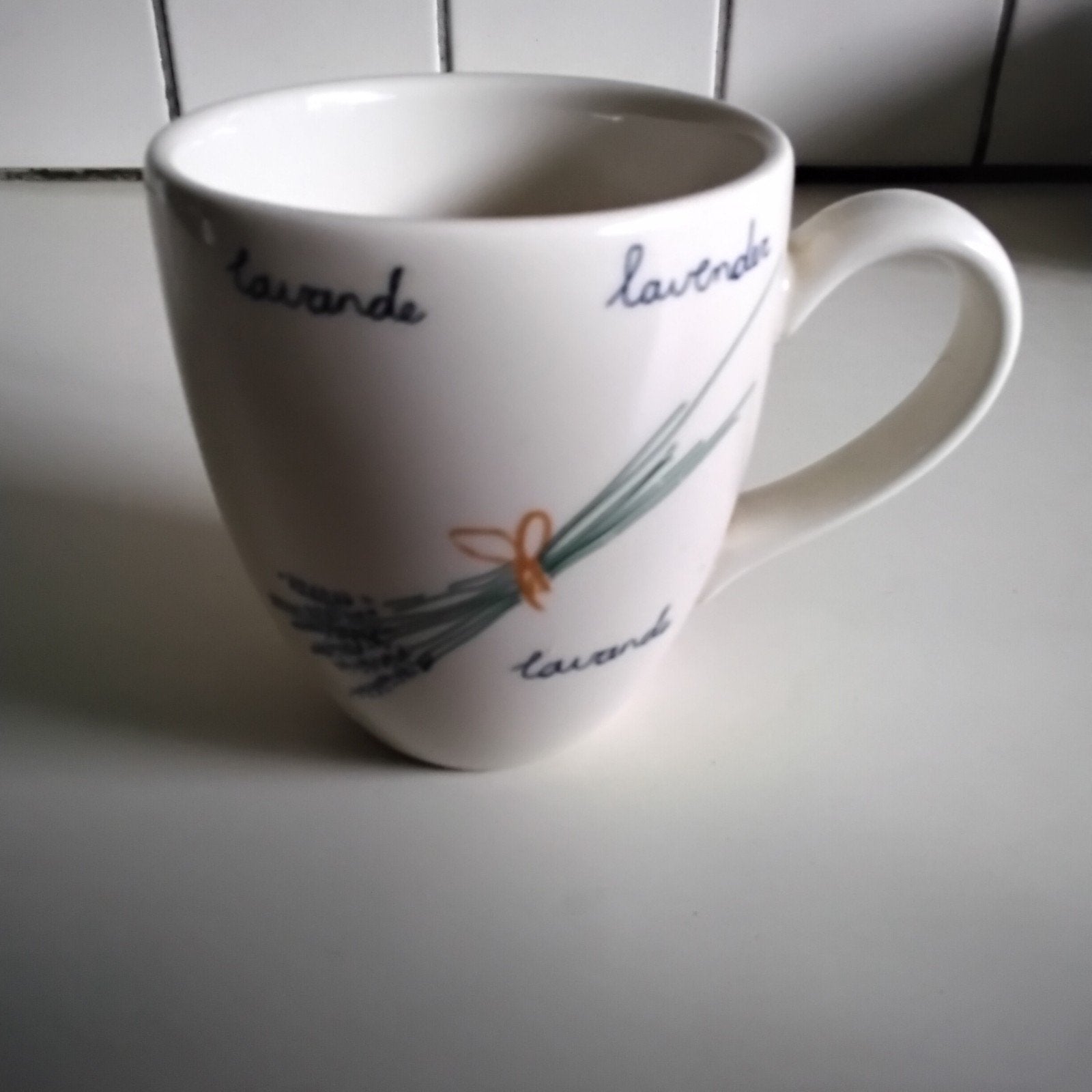 Van Cleef Clayre en Eef  mok met lavendel, Ophalen of Verzenden, Zo goed als nieuw, Overige stijlen, Kop(pen) en/of Schotel(s)