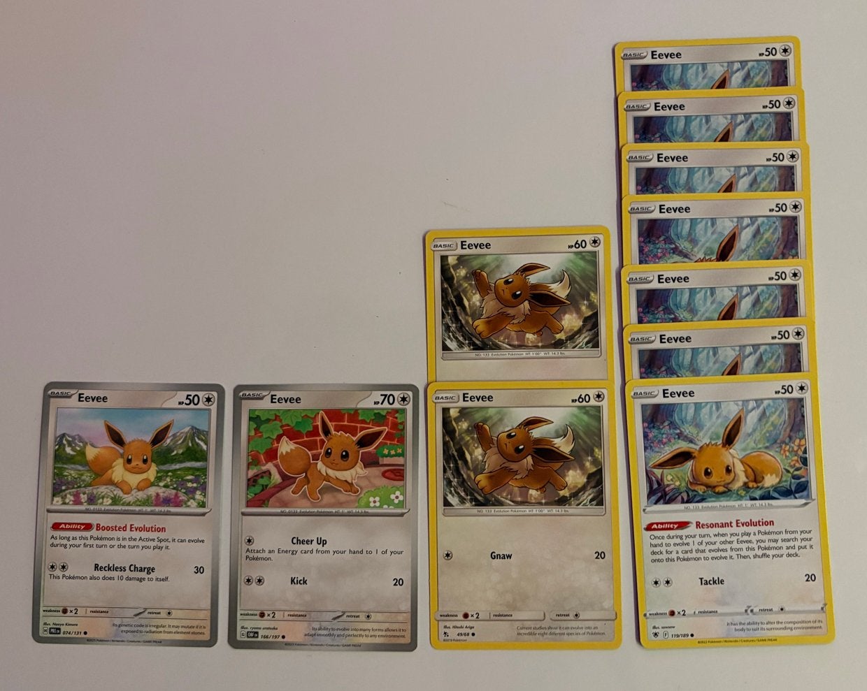 Lotje Eevee & Eeveelution Pokémon kaarten, Hobby en Vrije tijd, Verzamelkaartspellen | Pokémon, Ophalen of Verzenden, Zo goed als nieuw