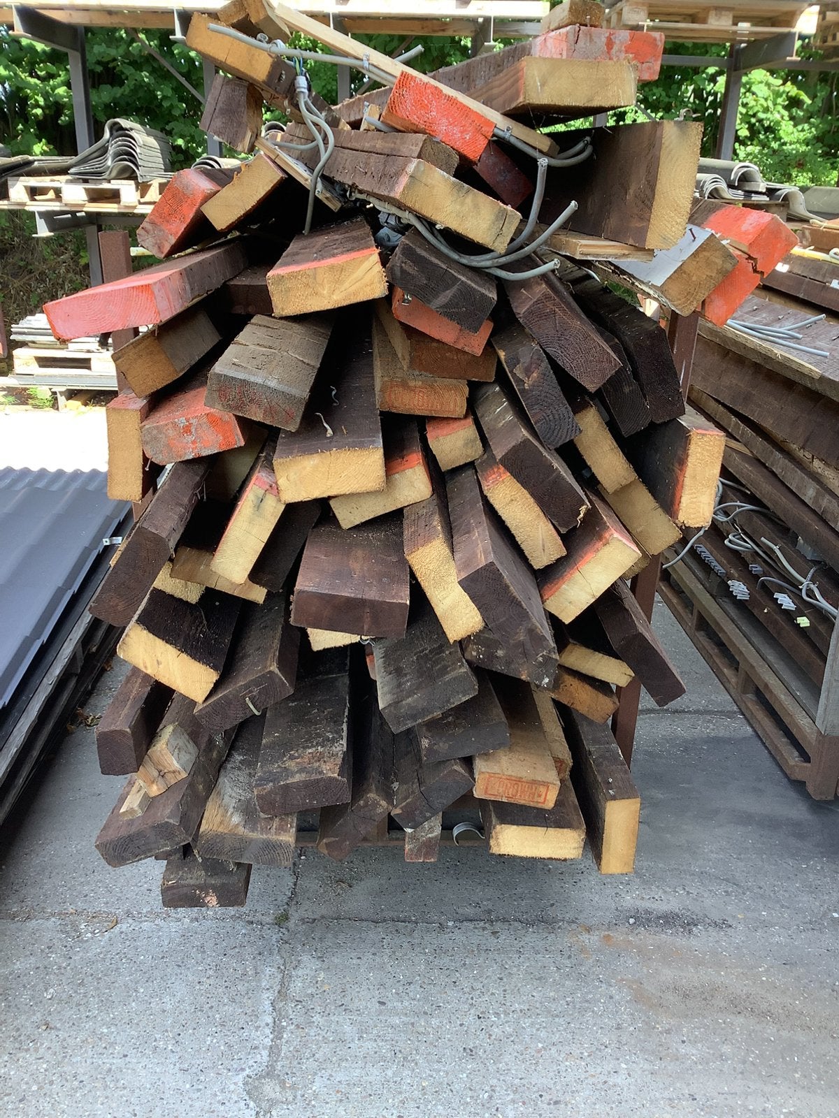 2e hands balkhout / sloophout, Ophalen, Gebruikt, 250 cm of meer, Balken