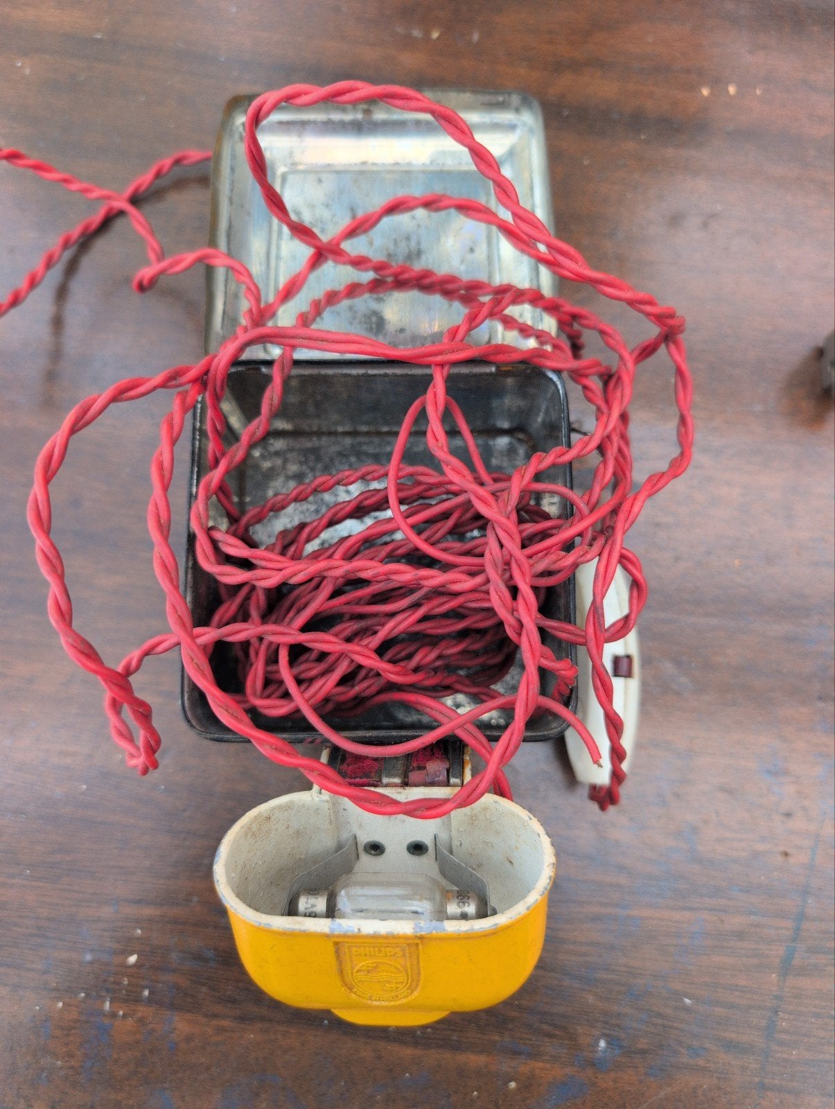 Vintage Philips Troublelite inspectielamp met doos, Ophalen of Verzenden