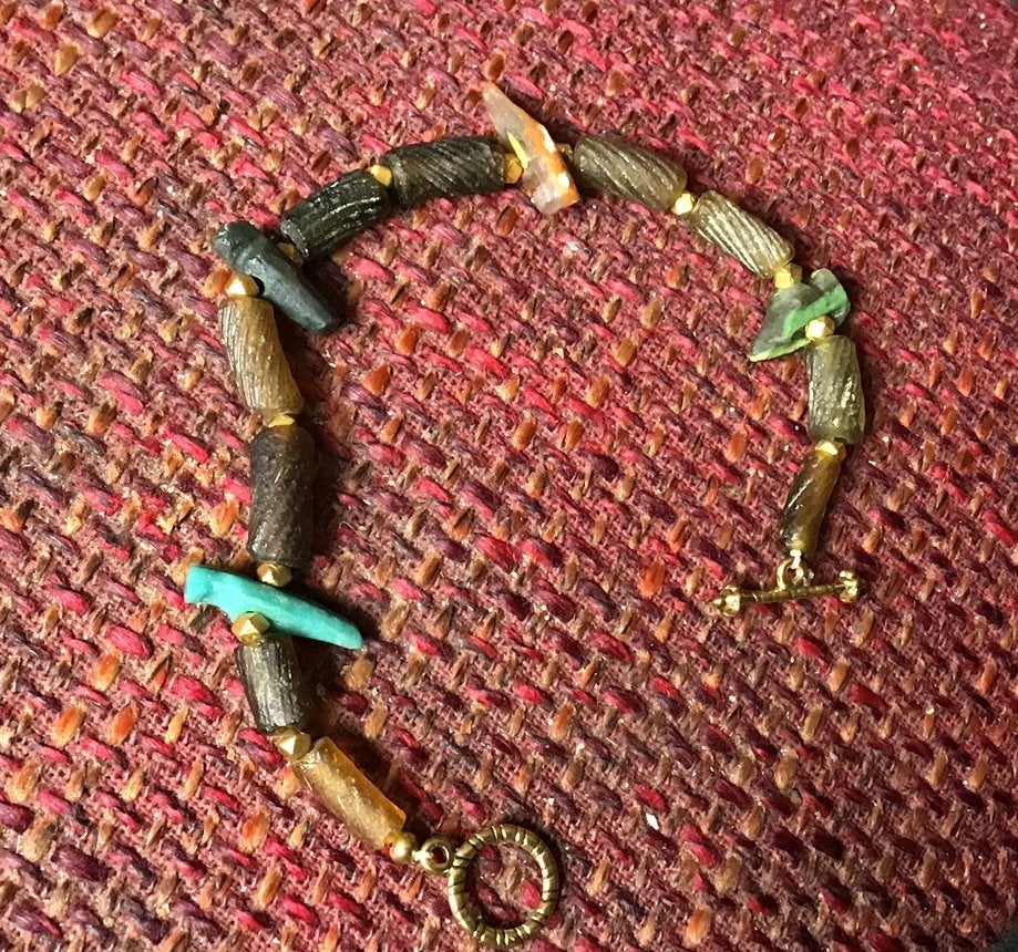 Bodemvondst….Romeinse Kralen van Glas. Armband van gemaakt, Ophalen of Verzenden, Overige materialen, Armband