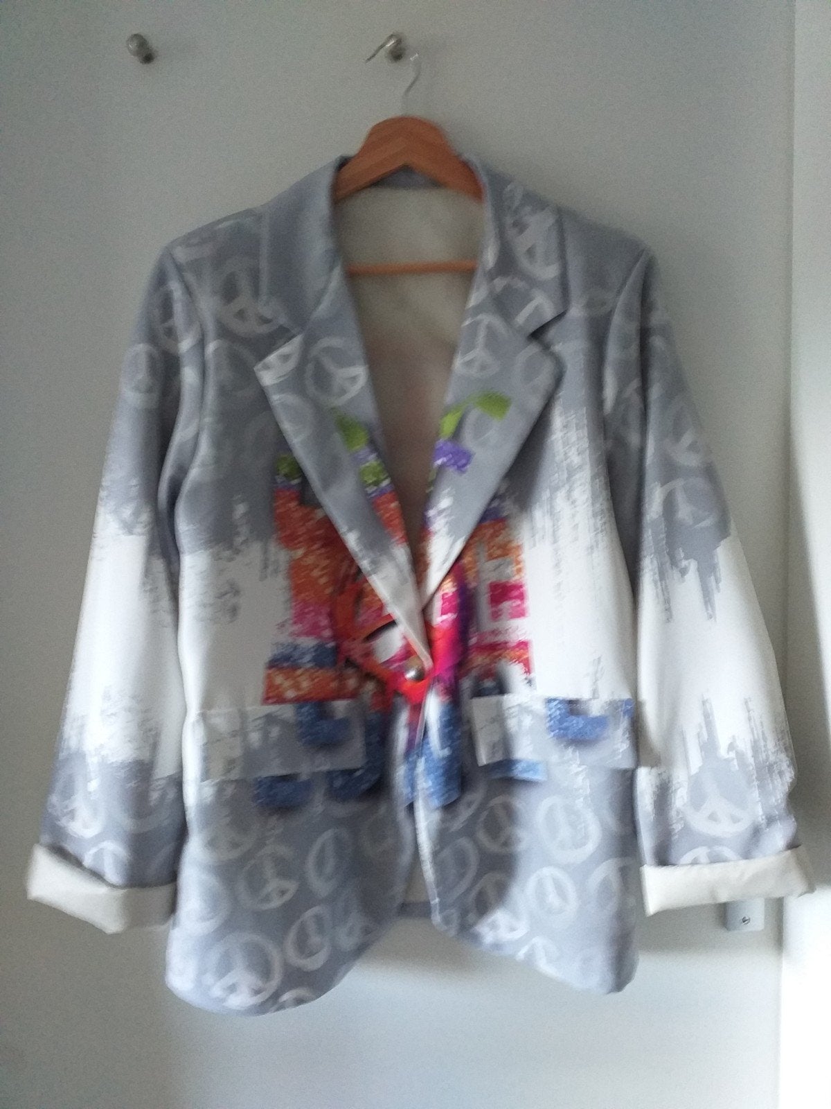 Blazer grijs met kleurbewerking, Kleding | Dames, Nieuw, Jasje, Grijs, Ophalen