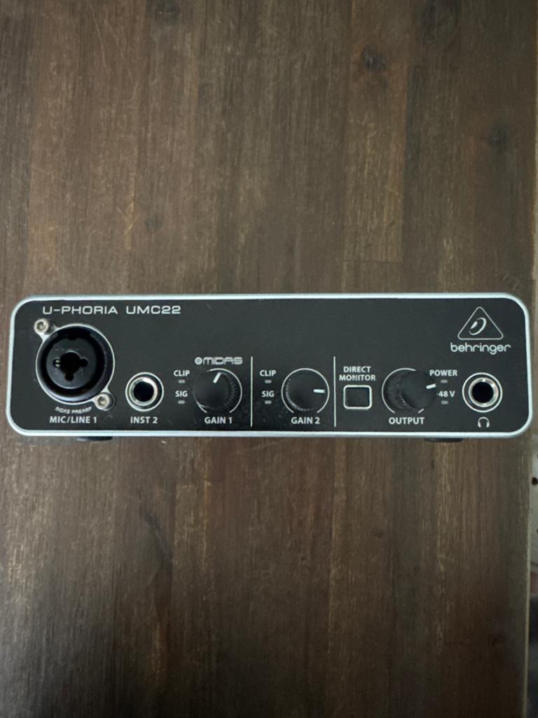 Behringer UMC22 Audio Interface, Ophalen of Verzenden, Gebruikt