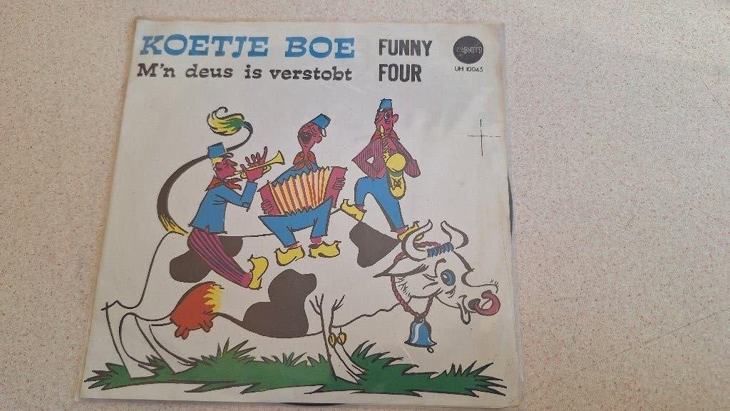 Funny Four- koetje boe 1969 vinyl single  nederlands, Gebruikt, 7 inch, Ophalen of Verzenden, Pop