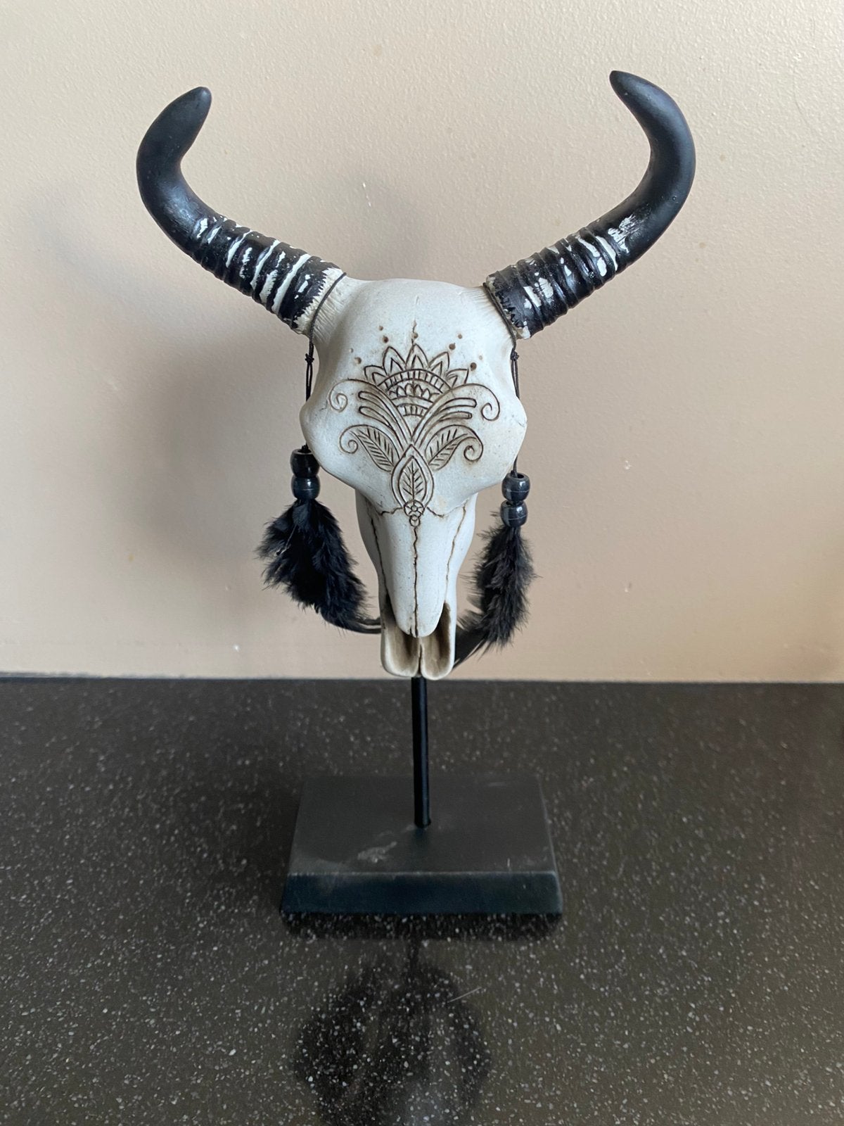 Schedel stier op standaard, Ophalen, Zo goed als nieuw, Schedel