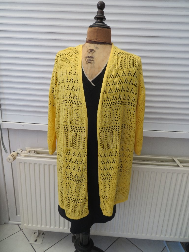 Dames vest kimono Samoon geel mt.48 nieuw., Geel, Maat 46/48 (XL) of groter, Nieuw, Ophalen of Verzenden