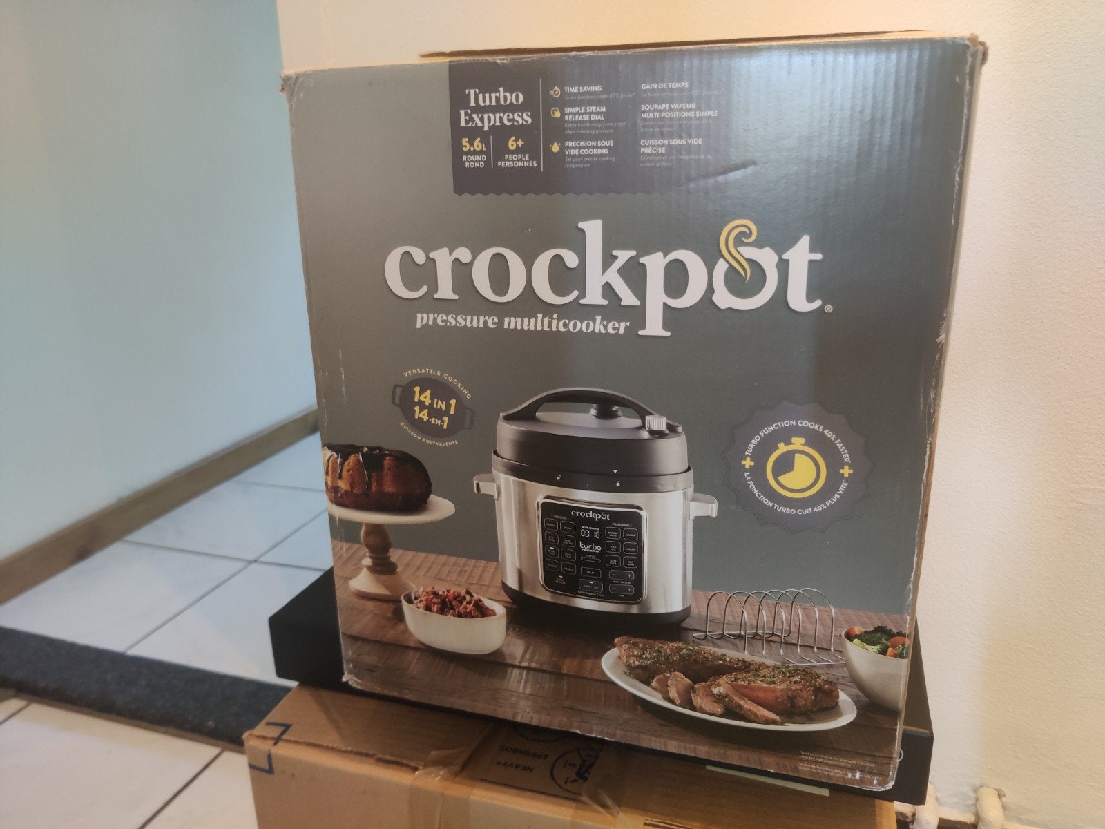Crock-Pot Turbo Express Pressure Multicooker 5.6L, 4 liter of meer, Ophalen of Verzenden, Nieuw, 3 snelheden of meer
