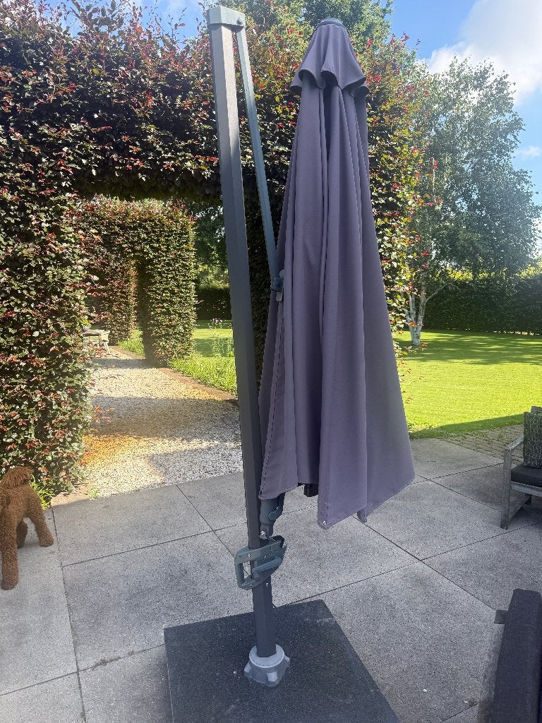 Parasol Garden Impressions 350cm rond, Ophalen, Gebruikt, Zweefparasol, Verstelbaar