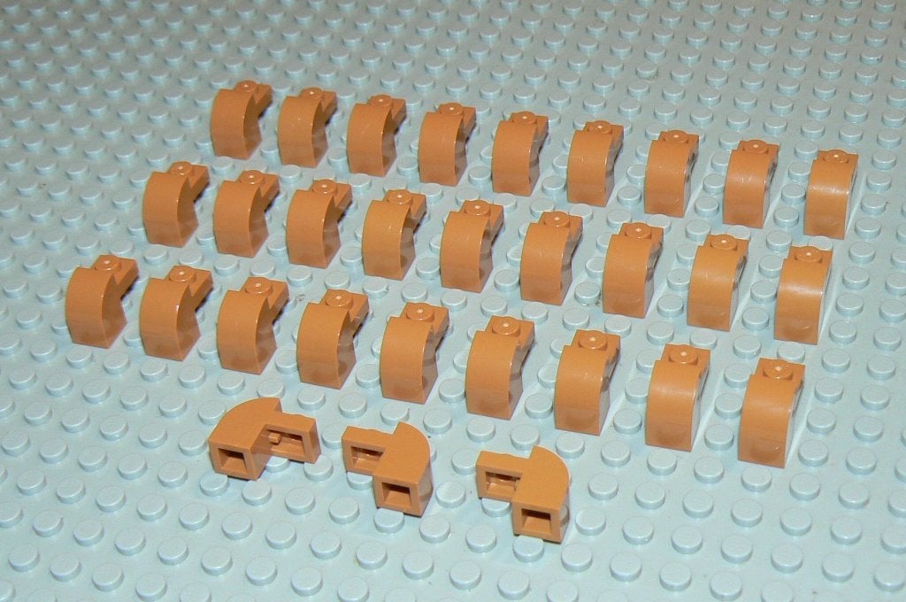 L637 Gebogen stenen 1x2 medium nogat 30 st., Ophalen of Verzenden, Nieuw, Losse stenen, Lego
