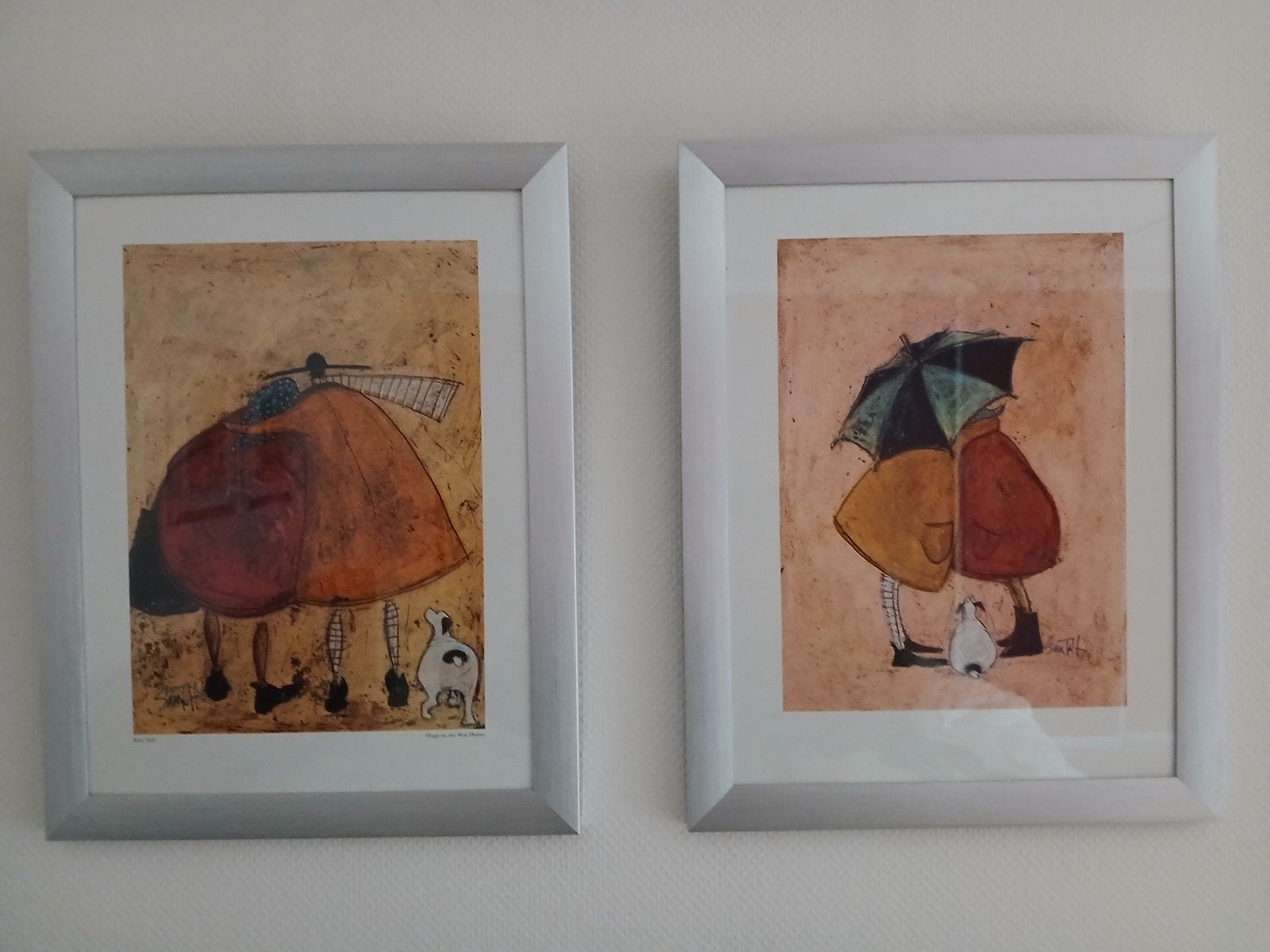 prenten van Sam Toft in aluminium lijst 4 stuks, Minder dan 50 cm, Ophalen of Verzenden, 5 – 50, Print