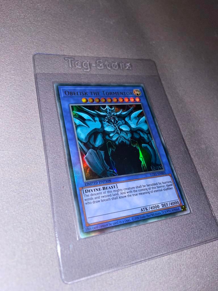 Yu-Gi-Oh! Obelisk the Tormentor lc01-en001 Limited edition, Ophalen of Verzenden, Nieuw, Losse kaart, Foil