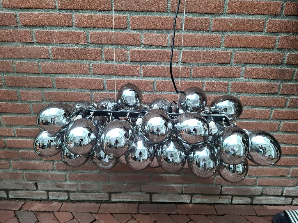 QAZQA pendant design hanglamp met glazen ballen, Huis en Inrichting, Lampen | Hanglampen, Ophalen, Design, Zo goed als nieuw, Glas