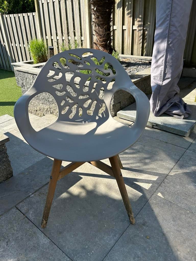 Robuuste Teakhouten Tuintafel - ROUGH Furniture, Tuin en Terras, Tuintafels, Ophalen of Verzenden, Gebruikt, Rechthoekig, Teakhout