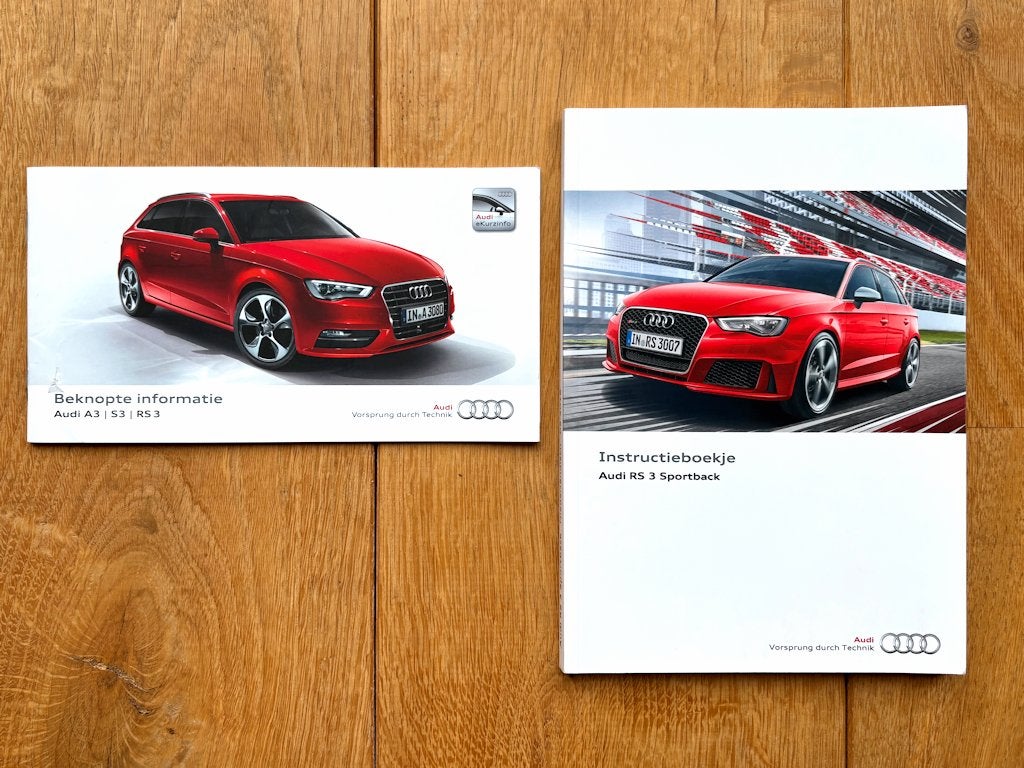 Audi RS3 Sportback NL instructieboekje handleiding origineel, Ophalen of Verzenden