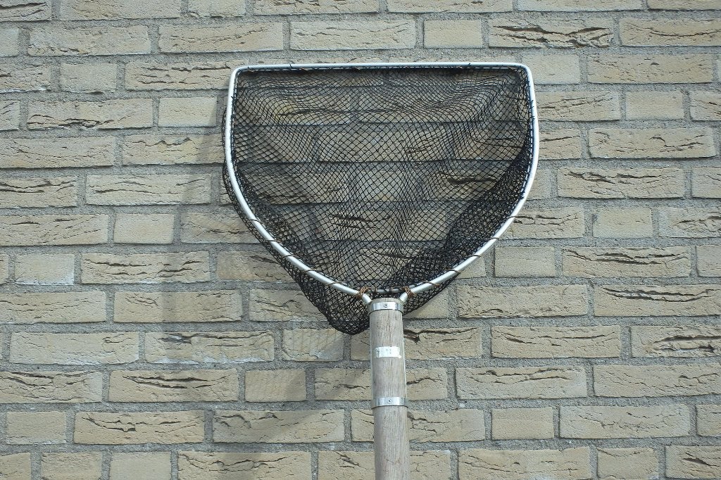 Groot schepnet met lange houten steel, Ophalen, Gebruikt, Net of Fuik