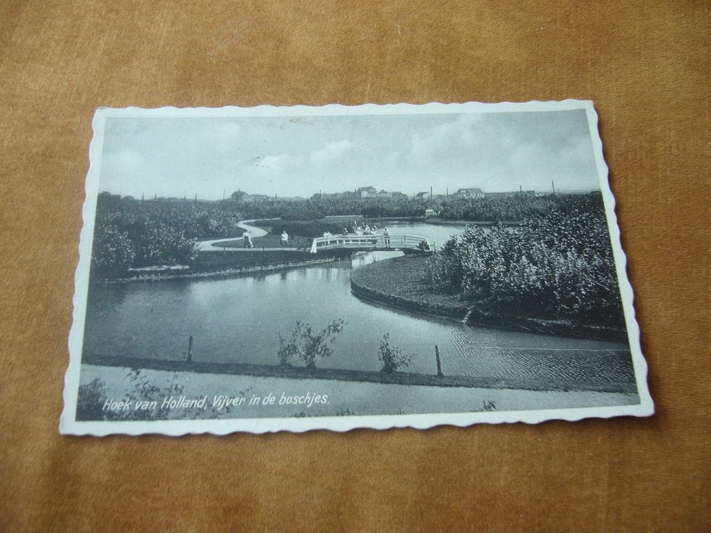 HOEK VAN HOLLAND   =  VIJVER IN DE BOSCHJES  1939, Ophalen of Verzenden, 1920 tot 1940, Gelopen, Zuid-Holland