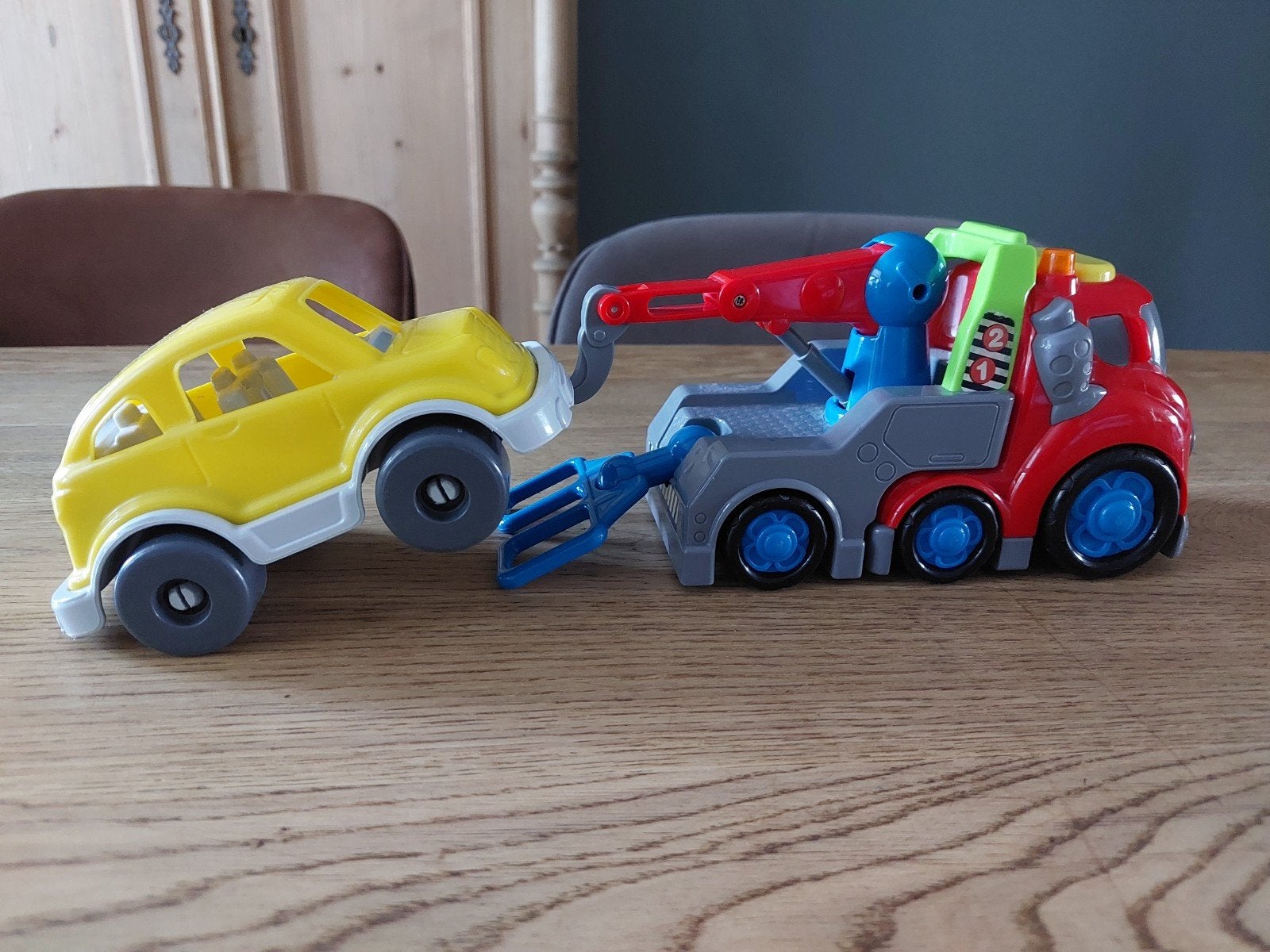 Takelwagen en auto, Ophalen