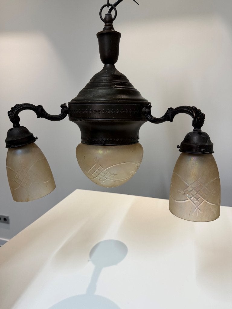 Antieke hanglamp, Ophalen