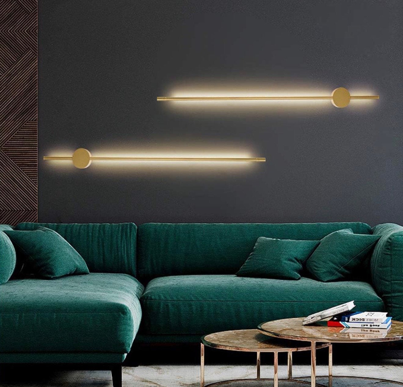 Lijn Led Wandlamp Goud stang Staaf 60cm muurlamp luxe modern, Led-lamp, Nieuw, Ophalen of Verzenden, H