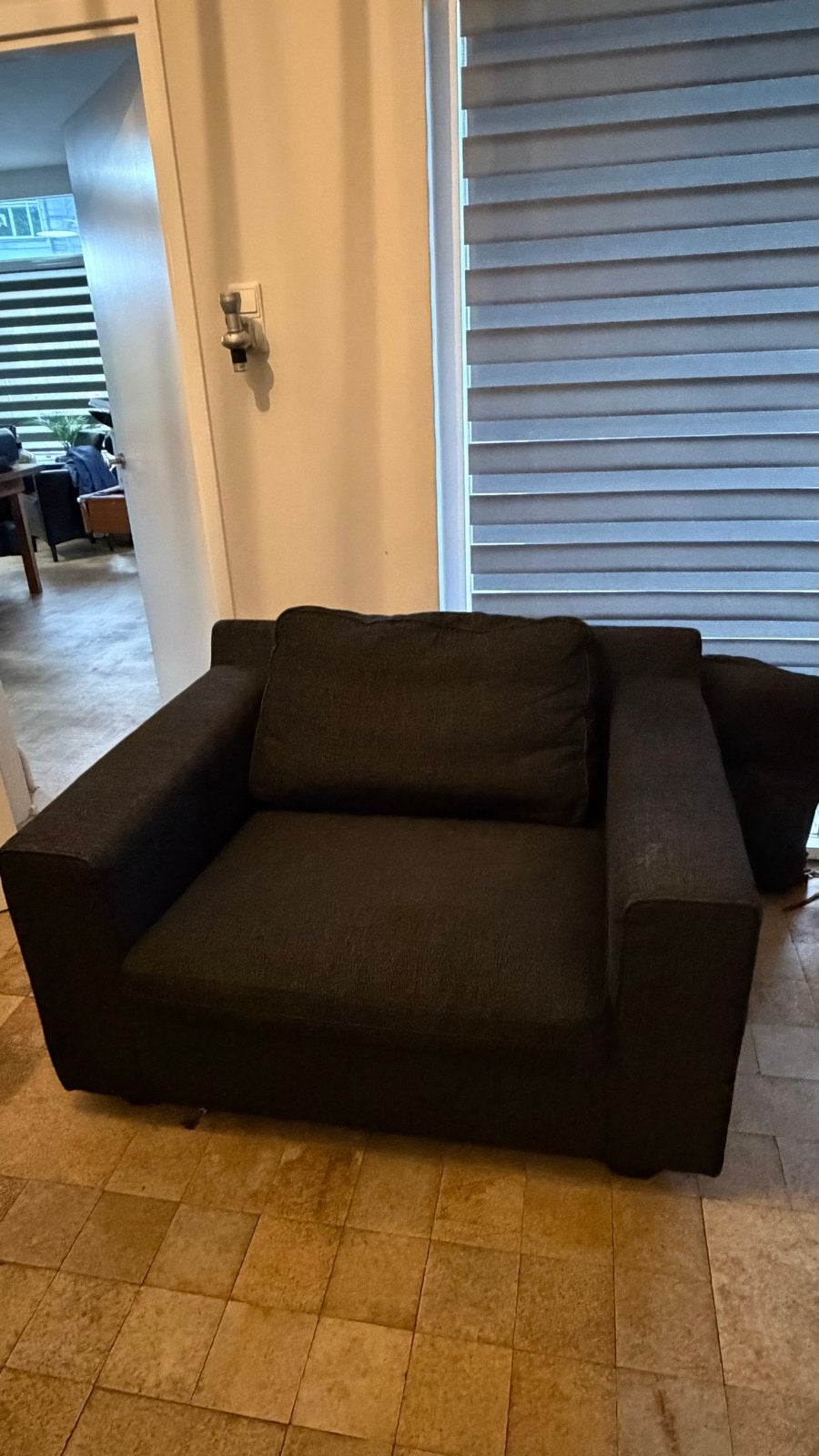 Comfortabele grote zitstoel - Ideaal voor ontspanning, Ophalen of Verzenden, Gebruikt, Stof, 100 tot 125 cm