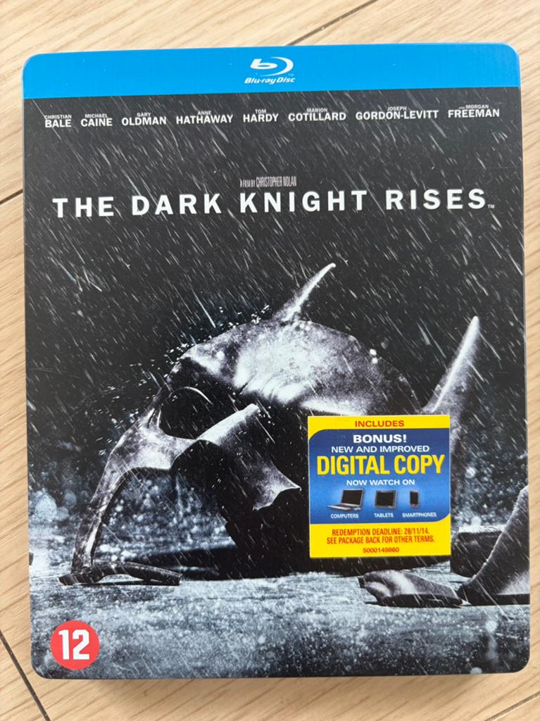 The Dark Knight Rises Blu-ray Batman (Geen 4K) Steelbook, Ophalen, Zo goed als nieuw, Actie