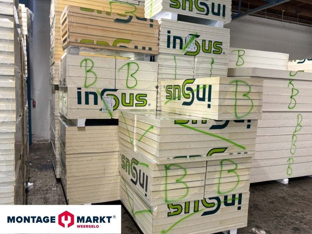 B-keus PIR-isolatie | 40 t/m 140 mm | Insus | Strakke platen, Ophalen, Dakisolatie, 4 tot 8 cm, Zo goed als nieuw