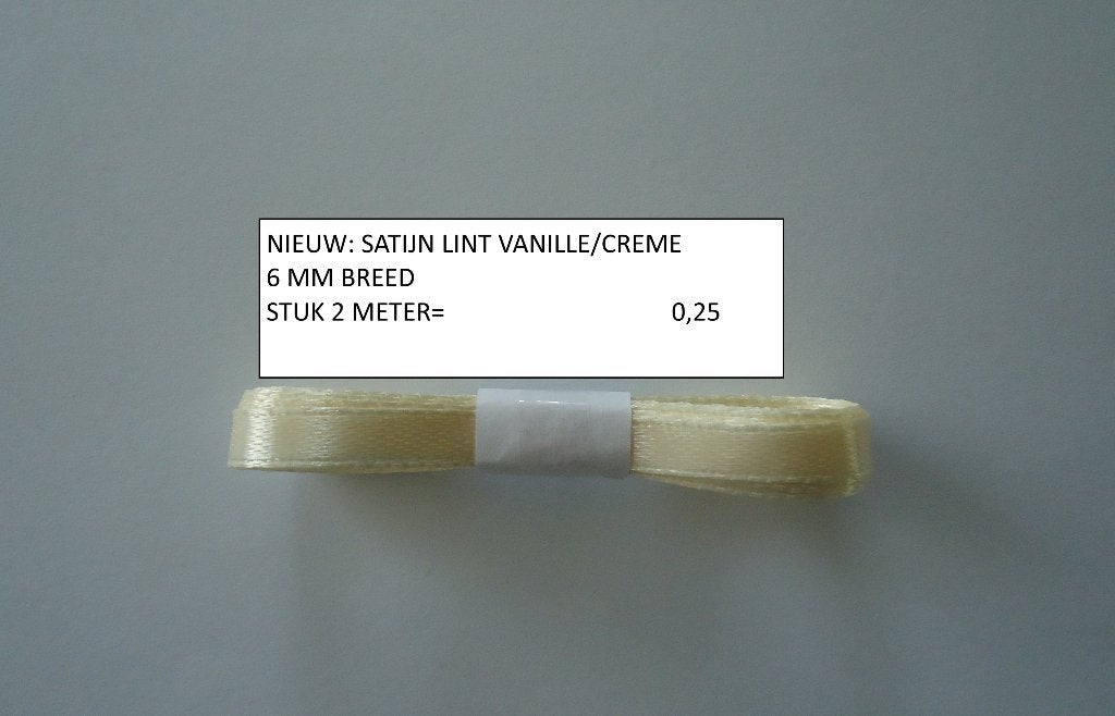 ❤️satijn lint 6mm vanille/creme ( alleen verzenden, Hobby en Vrije tijd, Scrapbooking, Ophalen, Nieuw, Versiering of Embellishment