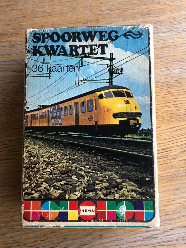Vintage NS Spoorweg kwartet spel i.s.m. HEMA, Ophalen of Verzenden, Gebruikt, Trein, Overige typen