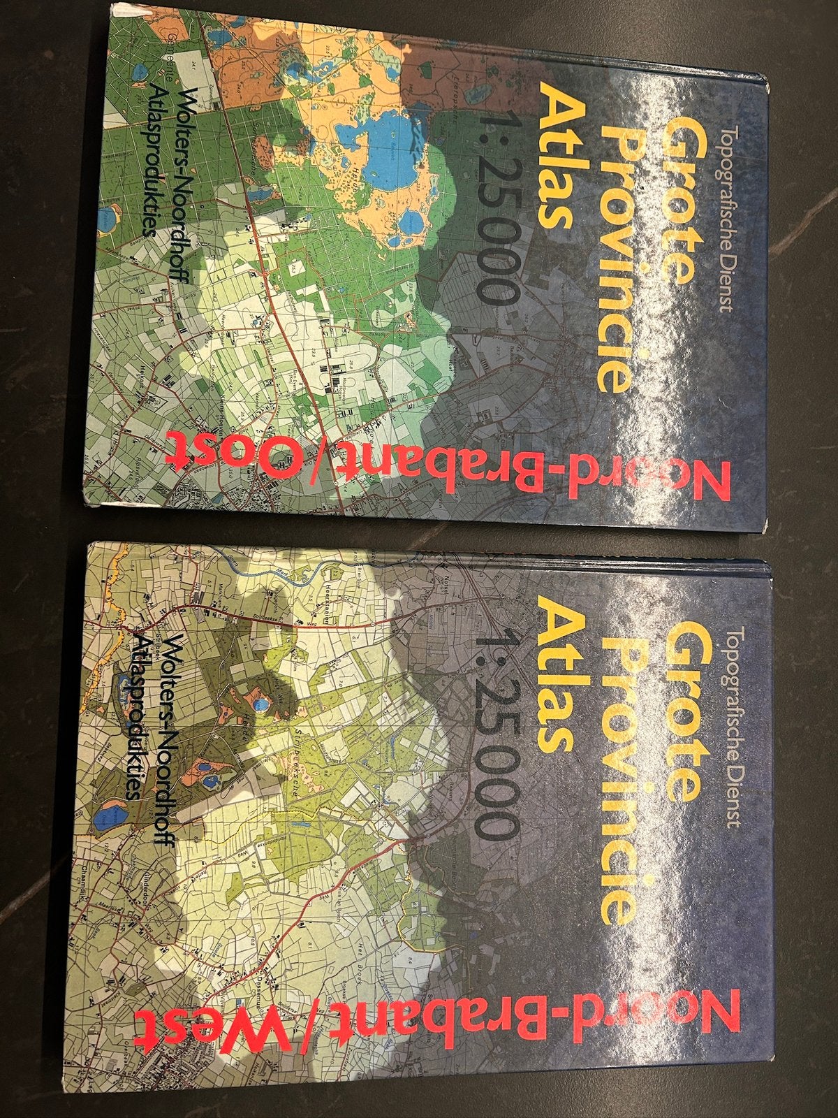 Grote Provincieatlas Noord Brabant oost en west in 2 delen, Ophalen of Verzenden, 1800 tot 2000, Nederland, Landkaart