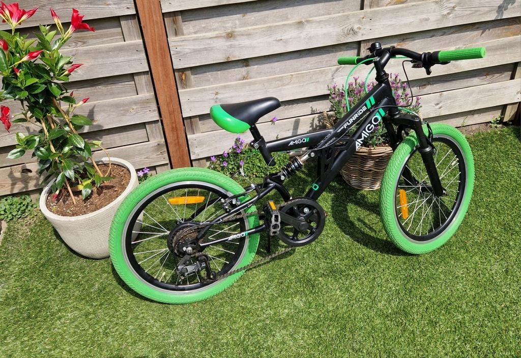 Groene AMIGO Fun Ride mountainbike 20 inch, Ophalen, Staal, Velgrem, Zo goed als nieuw