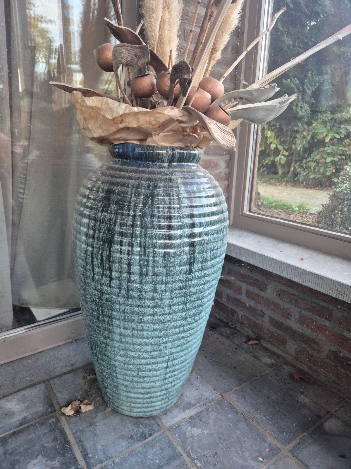 grote design vaas terras, Tuin en Terras, Ophalen of Verzenden, Kunststof