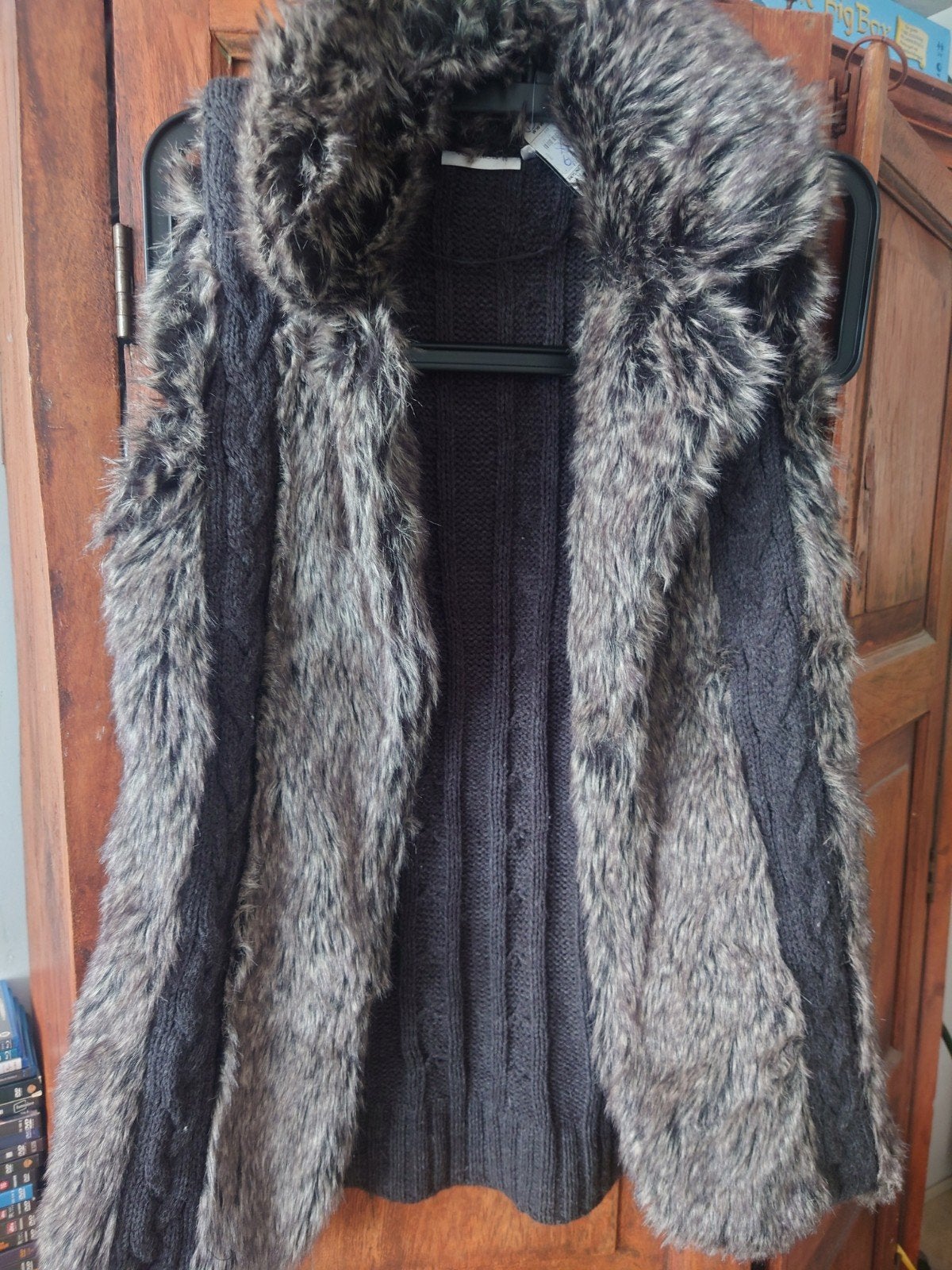 C&A Vest met bont, maat 48/50, Maat 46/48 (XL) of groter, Ophalen of Verzenden, Grijs, Gedragen