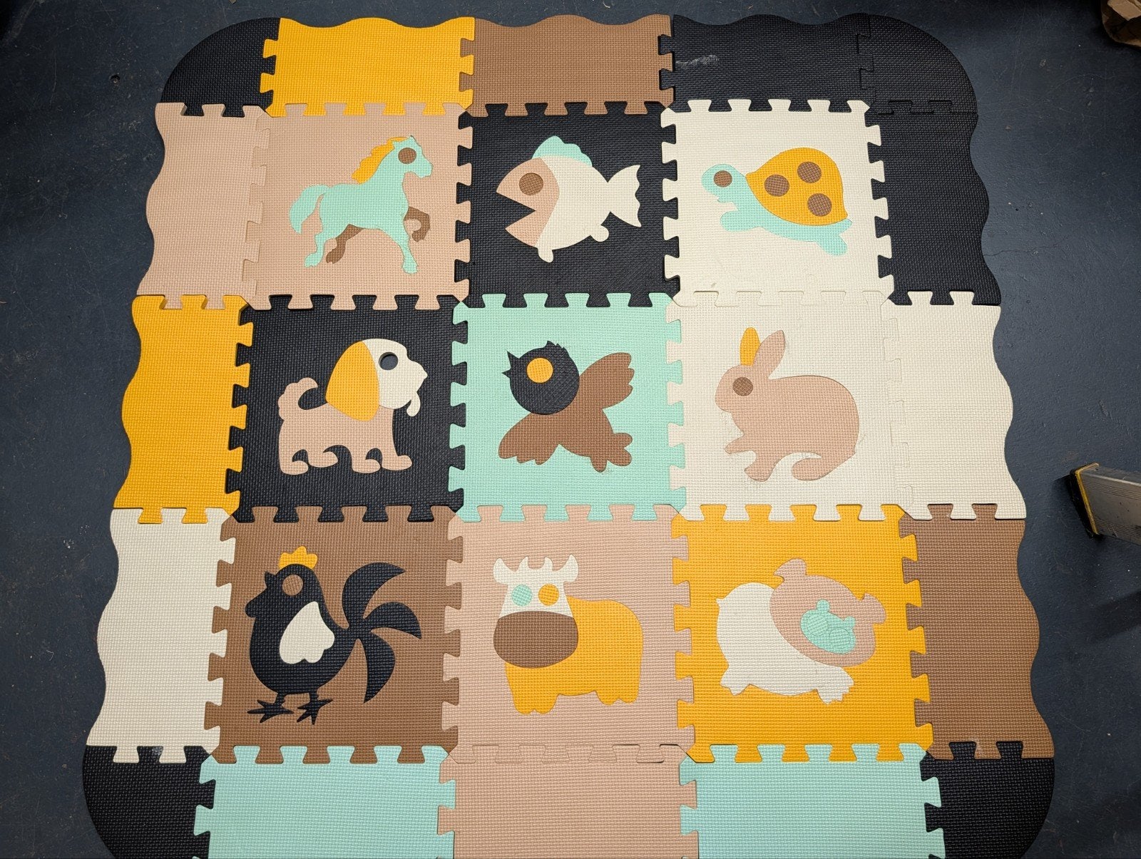 Speelmat met Dierenpuzzelstukken, Ophalen of Verzenden, Gebruikt, Speelkleed
