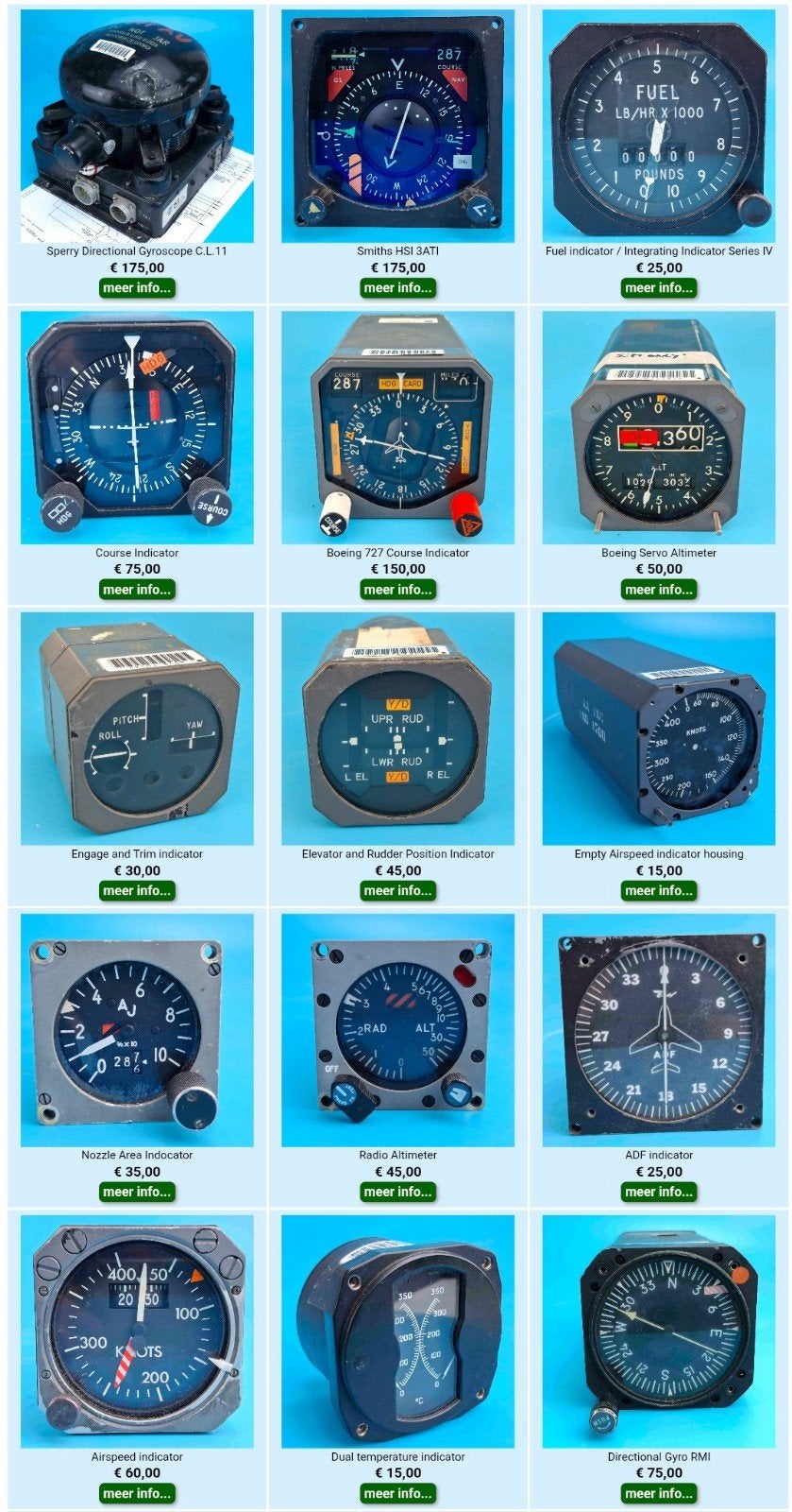 Avionica opruiming, Ophalen of Verzenden, Gebruikt, Overige typen