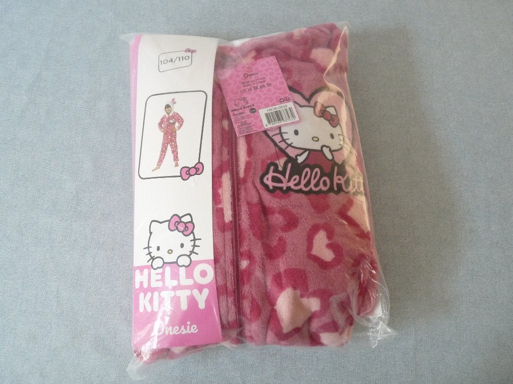 roze onesie met opdruk hello kitty  met capuchon - Nieuw, Kinderen en Baby's, Nacht- of Onderkleding, Meisje, Nieuw, Ophalen of Verzenden