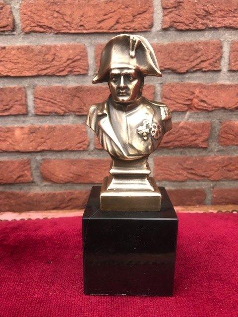 fraaie kleine bronzen buste van Napoleon, Minder dan 20 cm, Ophalen of Verzenden, Brons, Beeld