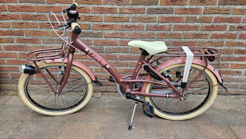 Loekie 20 inch kinderfiets roze, Ophalen, Gebruikt, Velgrem, Handrem