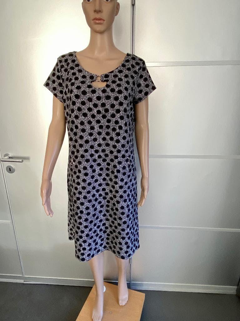 K163 Armand Thiery maat 42=L jurk jurkje zwart/wit, Kleding | Dames, Zwart, Maat 42/44 (L), Ophalen of Verzenden, Zo goed als nieuw