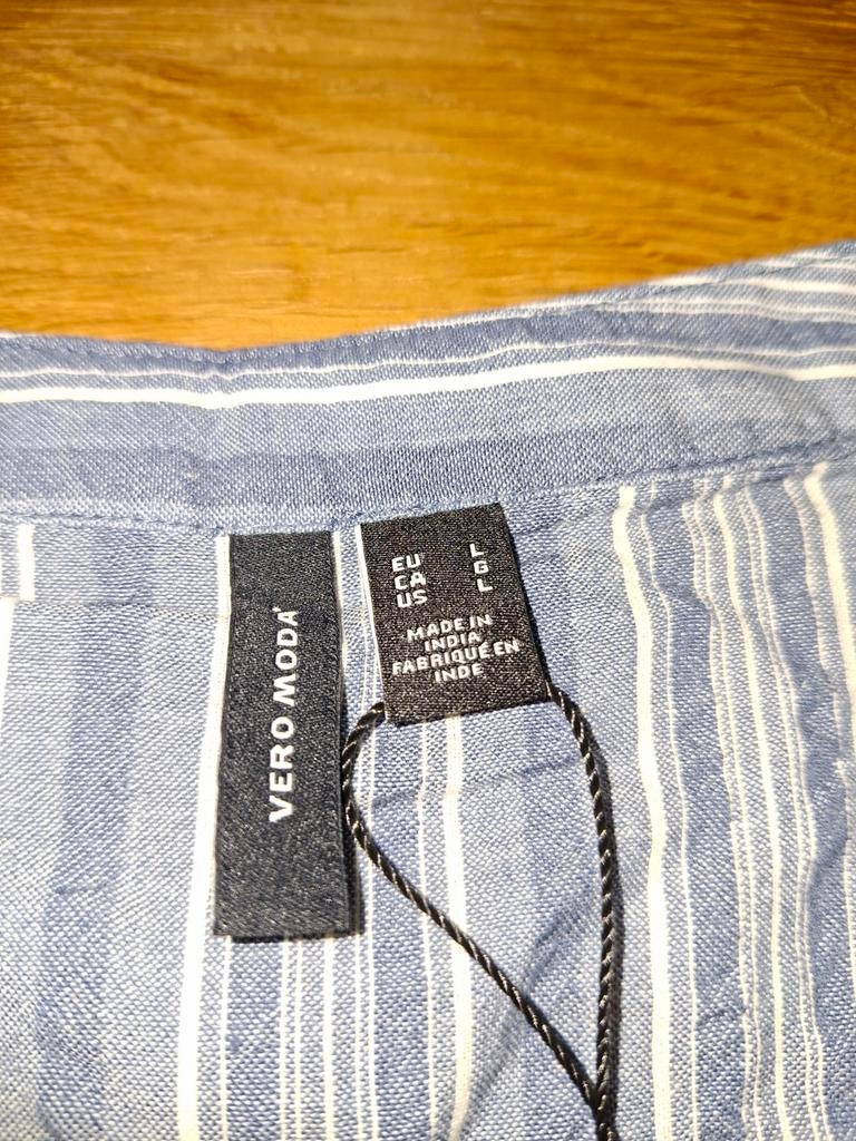 Vero Moda blauw gestreept jurkje - Maat L, Kleding | Dames, Jurken, Blauw, Vero Moda, Maat 42/44 (L), Nieuw
