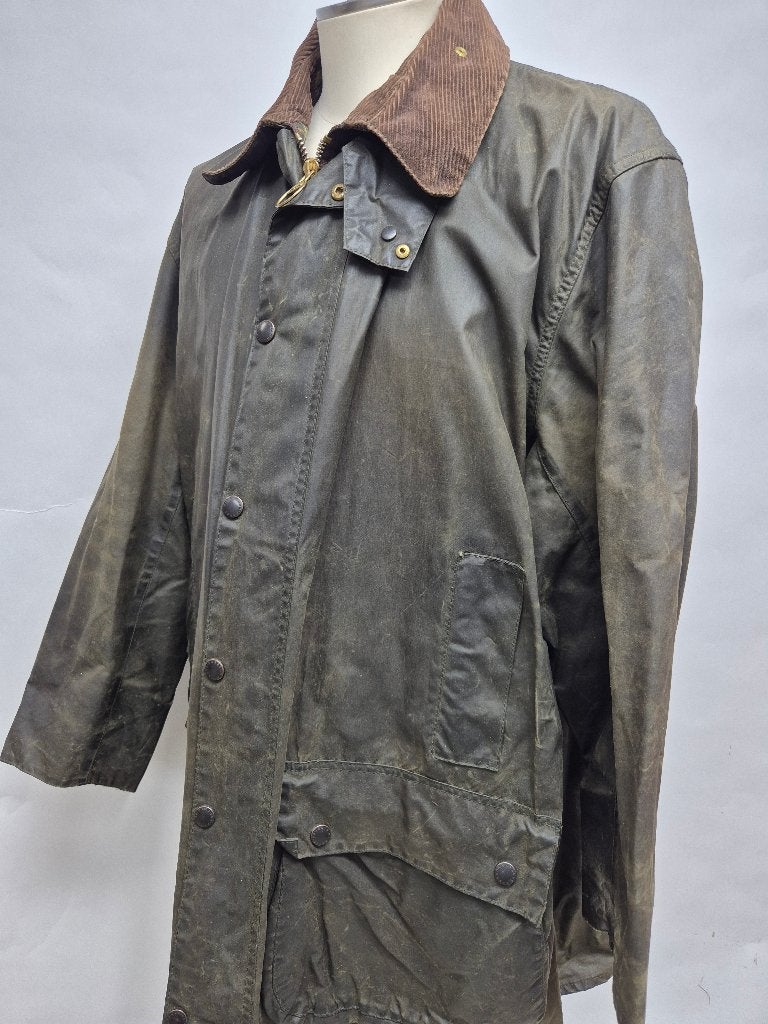 Barbour 'Border' wax jas, C50-127cm (XXL) Groen, Barbour, Overige maten, Ophalen of Verzenden, Gedragen