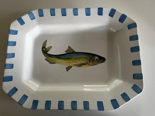 Vis Serveerschaal, Ophalen, Keramiek, Nieuw, Schaal of Schalen