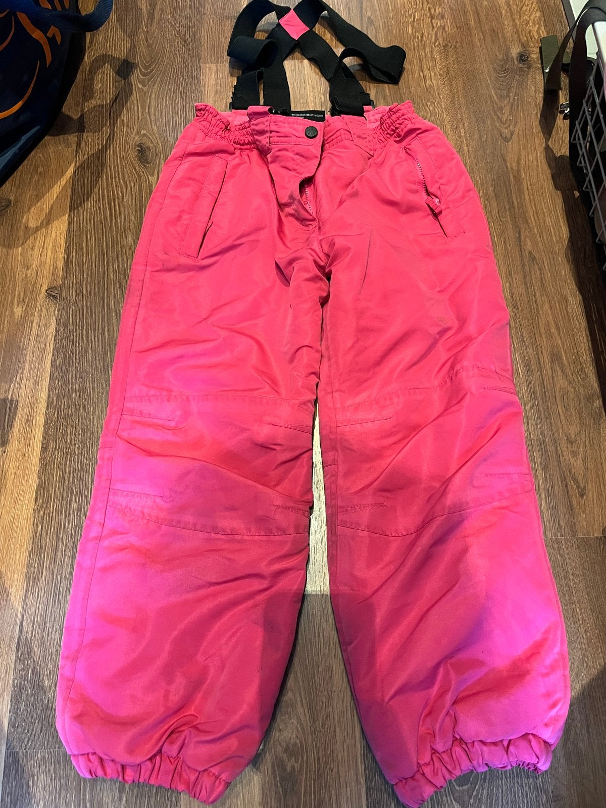 Roze skibroek met bretels - maat 116/122, Kinderen en Baby's, Ophalen of Verzenden, Gebruikt, Meisje, Broek