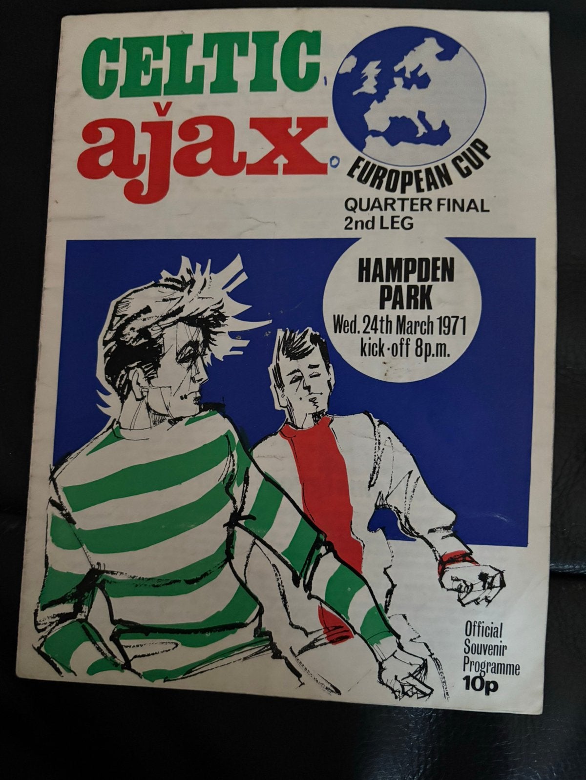 Celtic Glasgow-Ajax Amsterdam 1971 EuropaCup PROGRAMMA, Verzamelen, Sportartikelen en Voetbal, Verzenden, Gebruikt, Ajax, Boek of Tijdschrift