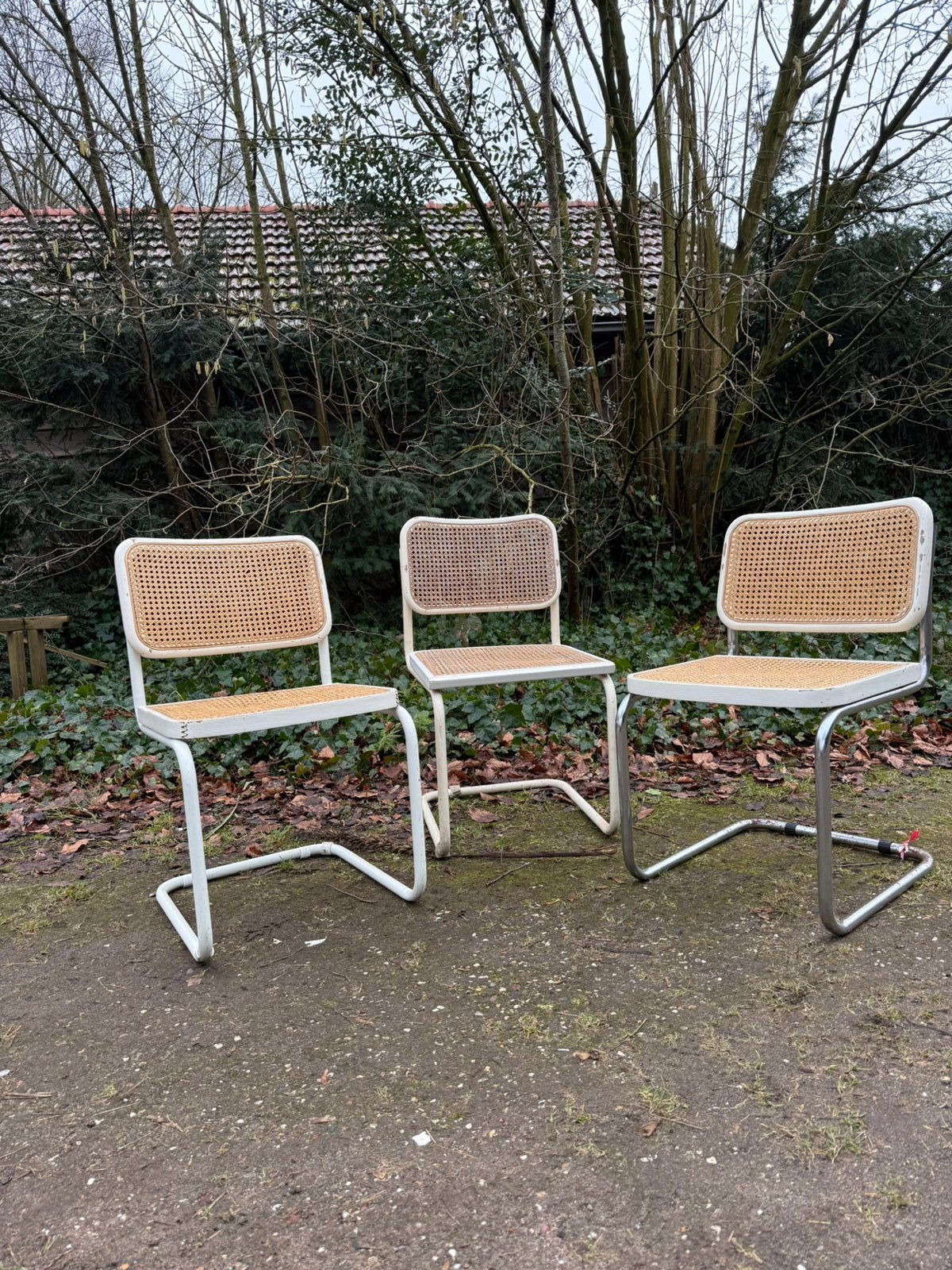 3 eetkamerstoelen (Vintage/Thonet/jaren60), Ophalen, Gebruikt, Drie, Hout