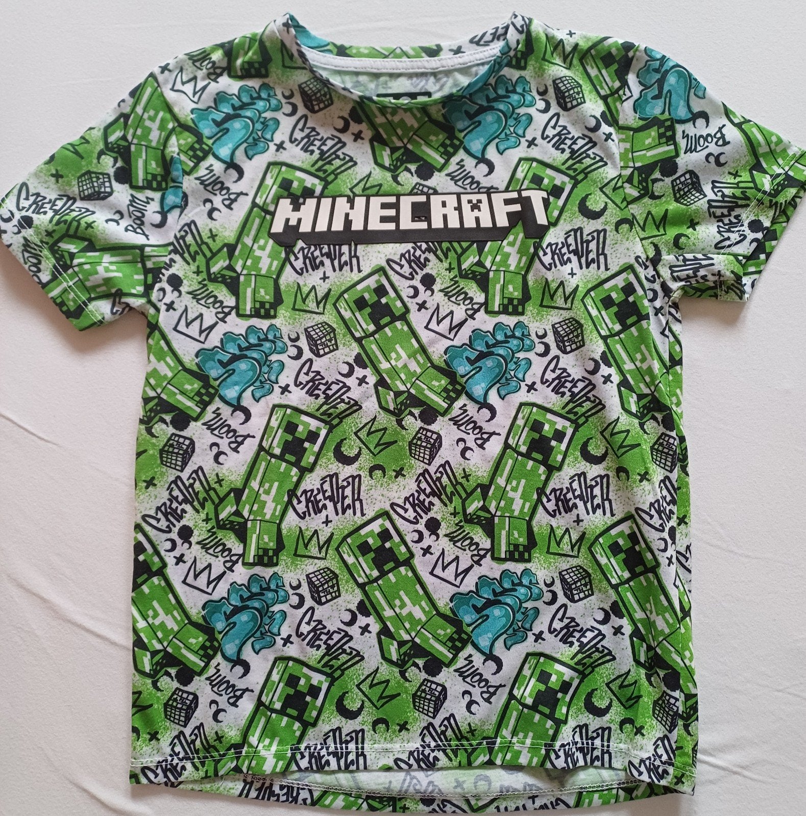 Minecraft t-shirt mt 134, Kinderen en Baby's, Ophalen of Verzenden, Gebruikt, Jongen, Shirt of Longsleeve