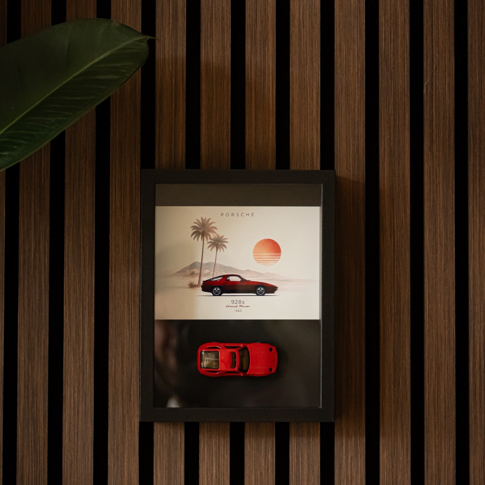 Porsche 928 S Hot Wheels in 3D Lijst (15x20 cm), Verzamelen, Ophalen of Verzenden, Nieuw, Auto's