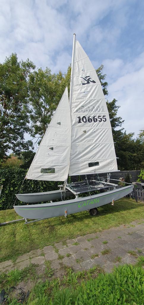 Hobie 16 Hobiecat catamaran, Watersport en Boten, Ophalen, Gebruikt, 3 tot 6 meter, 15 tot 30 m²
